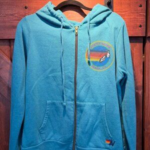 Aviator Nation Venice Zip Hoodie - BLUE, L